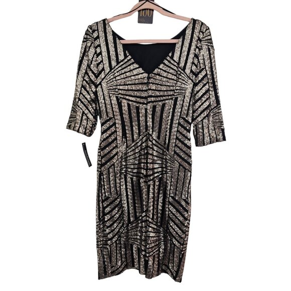 R&M Richards Sequined Sheath Dress size 6 - Picture 3 of 11